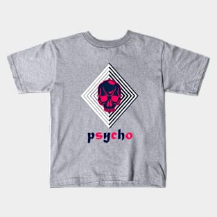 An interesting psycho skull logo Kids T-Shirt